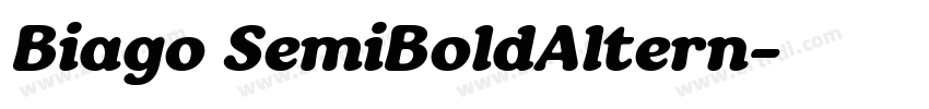 Biago SemiBoldAltern字体转换